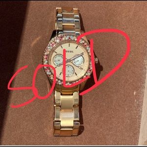 Fossil Stella Stainless Steel Rose Gold Watch